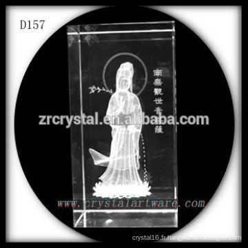 Crystal Buddha 3D Laser gravure cristal